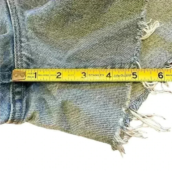 VTG 90s Y2K Lee Denim Cutoff Shorts 38” Waist ACTUAL Relaxed Western Grunge - Picture 7 of 7